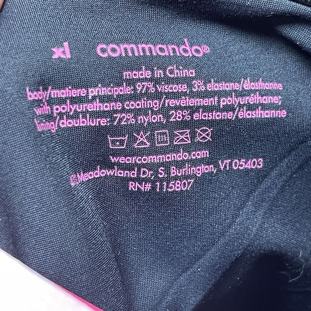 *NEW w/ Tags* COMMANDO Faux Leather Leggings Black Size XL $118 Retail! - Picture 5 of 7